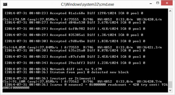 zeusminer-lightning-x6-hashrate-local